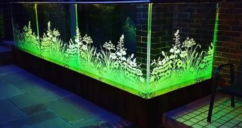 Etched Glass Balustrade