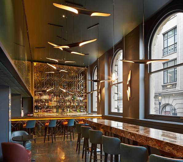Bespoke mirror wall in restaurant Bespoke mirror wall in restaurant